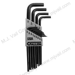 13PC LONG ARM HEX KEY SET IN PLASTIC HOLDER; .050" - 3/8"